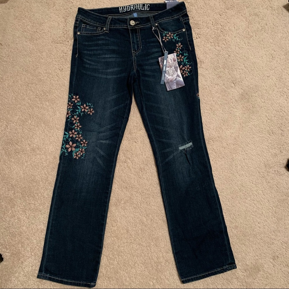 NWT Hydraulic Embellished Jeans size 9 - Picture 1 of 7